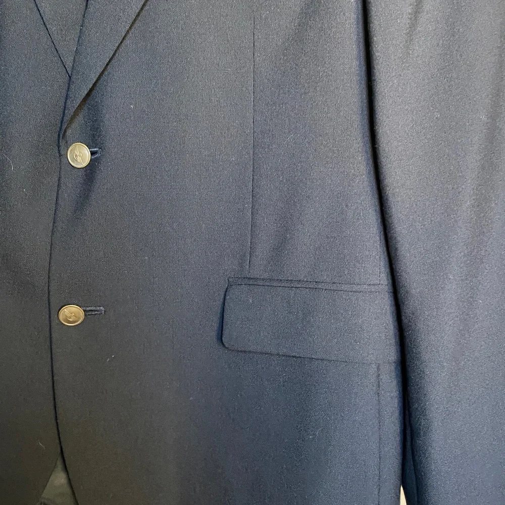 Dockers Mens Navy Blue Wool Blend Blazer Sport Coat size 44R